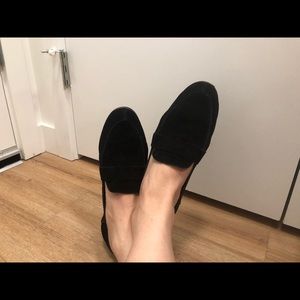 Lucky Brand black suede loafers